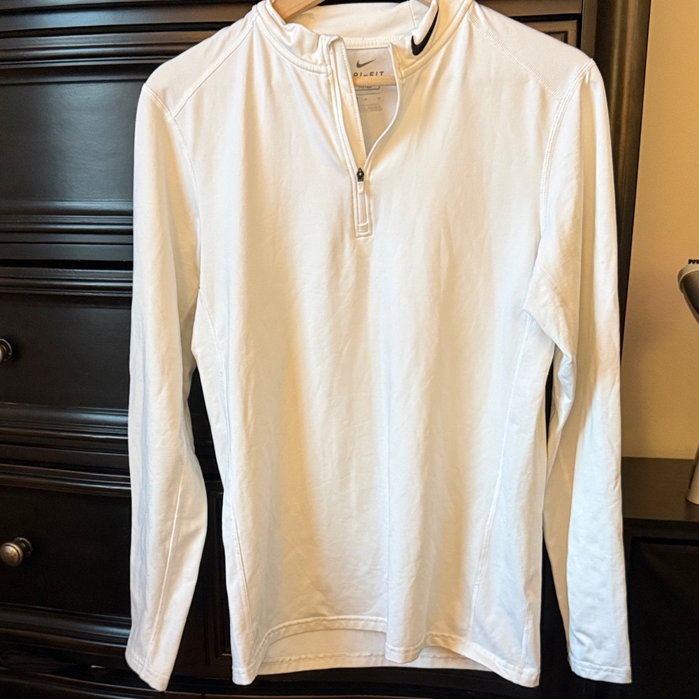 Nike Dri-FIT White Fitted Top
